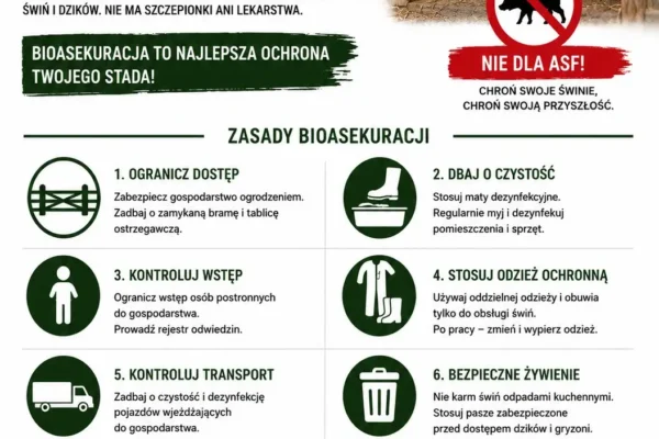 Powiatowy Lekarz Weterynarii w Bełchatowie przypomina o bioasekuracji w związku z ASF