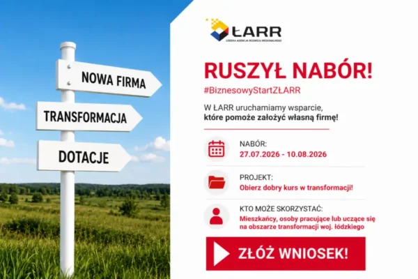 Dotacja na własną firmę dla mieszkańców regionu bełchatowskiego – nawet 77 tys. zł