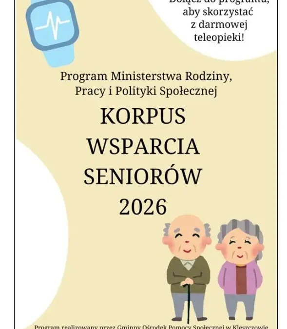 Gmina Kleszczów oferuje bezpłatne opaski bezpieczeństwa dla seniorów 60+