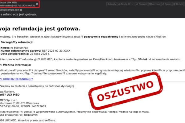 Oszuści podszywają się pod firmy – wyłudzają dane pod pretekstem zwrotu pieniędzy