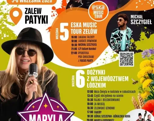Weekend pełen atrakcji w Patykach: Eska Music Tour i Dożynki z Marylą Rodowicz