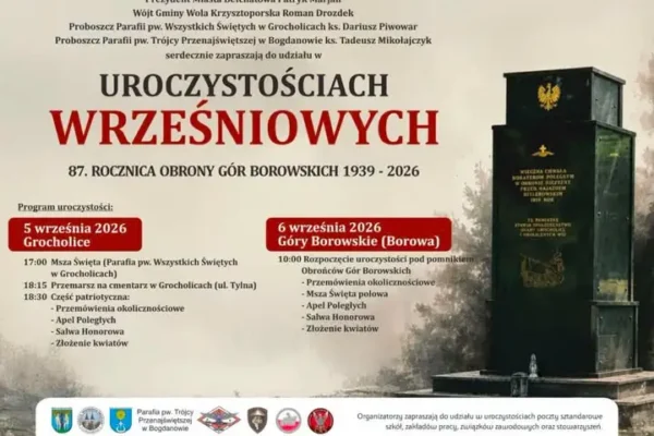 Uroczystości Wrześniowe 2026 – 87. rocznica Obrony Gór Borowskich