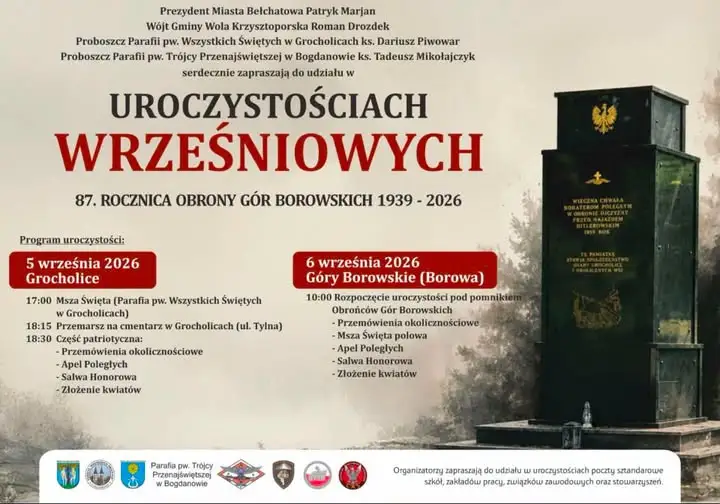 Uroczystości Wrześniowe 2026 – 87. rocznica Obrony Gór Borowskich