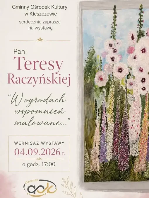 Wernisaż wystawy Teresy Raczyńskiej w GOK Kleszczów