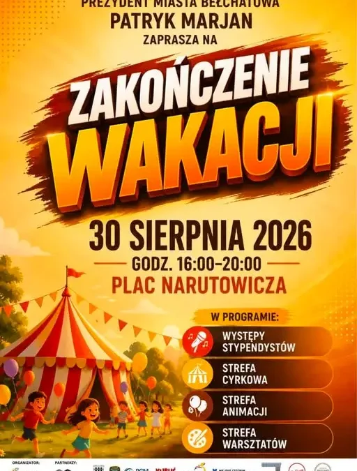 Miejskie zakończenie wakacji w Bełchatowie – atrakcje na Placu Narutowicza