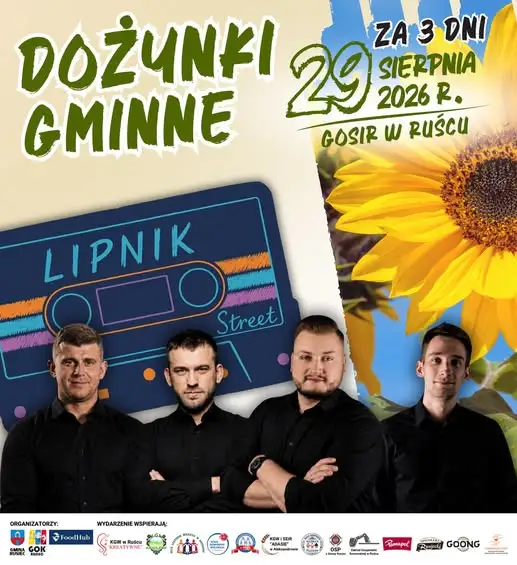 Lipnik Street zagra na Dożynkach Gminnych w Ruścu – rockowo i folkowo