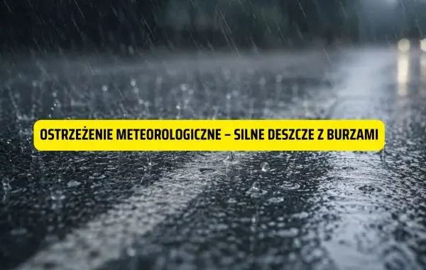 Ostrzeżenie IMGW: silne deszcze i burze w powiecie bełchatowskim