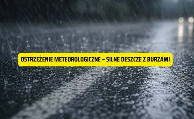 Ostrzeżenie IMGW: silne deszcze i burze w powiecie bełchatowskim