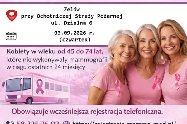 Bezpłatna mammografia w Zelowie – zapisy już trwają