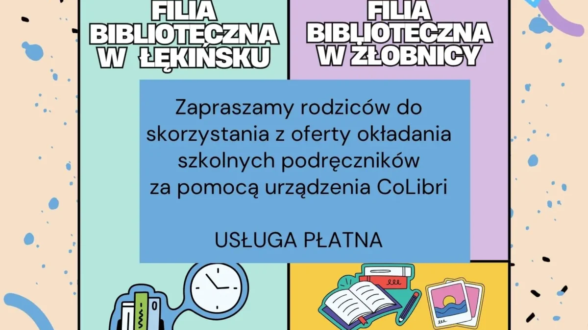 Biblioteka w Kleszczowie: od września okładanie podręczników w Łękińsku i Żłobnicy