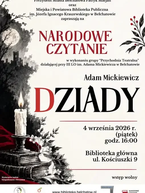 Narodowe Czytanie „Dziadów” w Bełchatowie – teatralna odsłona klasyki