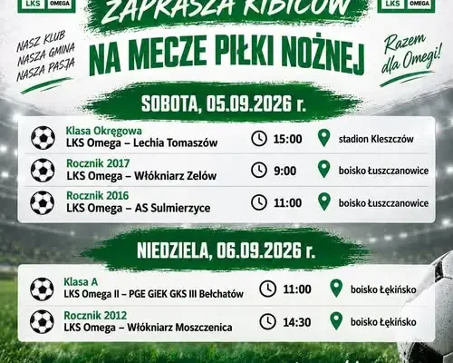 Weekend pełen piłkarskich emocji z LKS Omega Kleszczów