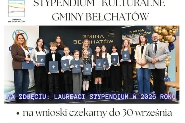Stypendia kulturalne Gminy Bełchatów – wnioski tylko do 30 września 2026