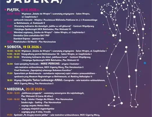 Festiwal Sztuki Jabłka 2026 w Bełchatowie – trzydniowe święto kultury i smaku