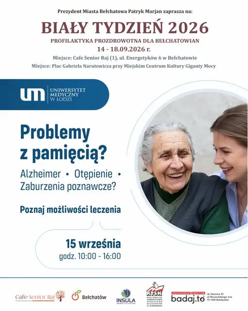 Biały Tydzień w Bełchatowie: bezpłatne konsultacje o pamięci i chorobie Alzheimera
