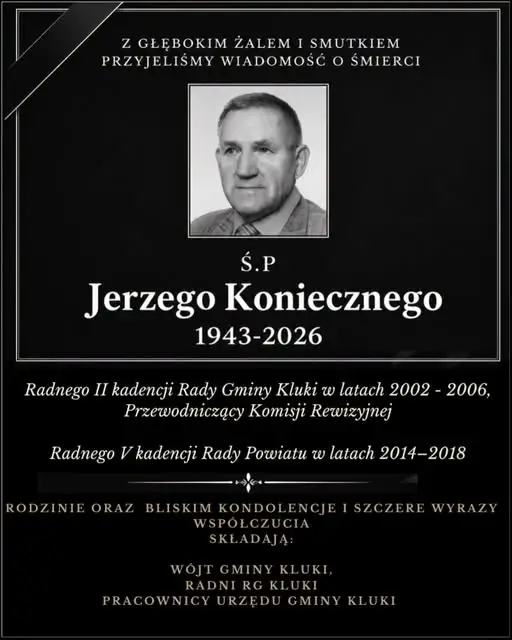 Zmarł Jerzy Konieczny – były radny gminy Kluki i powiatu bełchatowskiego