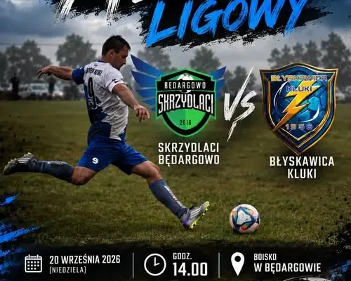Błyskawica Kluki zagra z KS Skrzydlaci Będargowo – mecz ligowy już w niedzielę