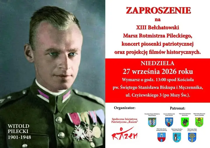 XIII Bełchatowski Marsz Rotmistrza Pileckiego już 27 września