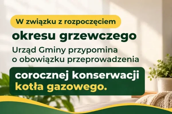Gmina Kleszczów: obowiązkowy przegląd kotła gazowego do 30 listopada