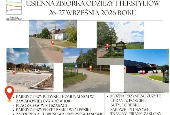 Jesienna zbiórka zużytych tekstyliów w gminie Bełchatów – 26 i 27 września