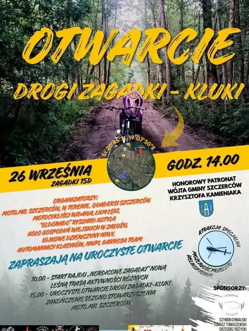 Symboliczne otwarcie drogi Zagadki-Kluki już 26 września