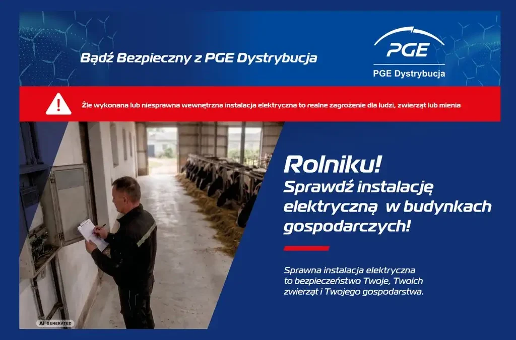 PGE Dystrybucja edukuje rolników: sprawdź instalację elektryczną w gospodarstwie