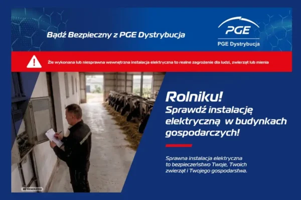 PGE Dystrybucja edukuje rolników: sprawdź instalację elektryczną w gospodarstwie